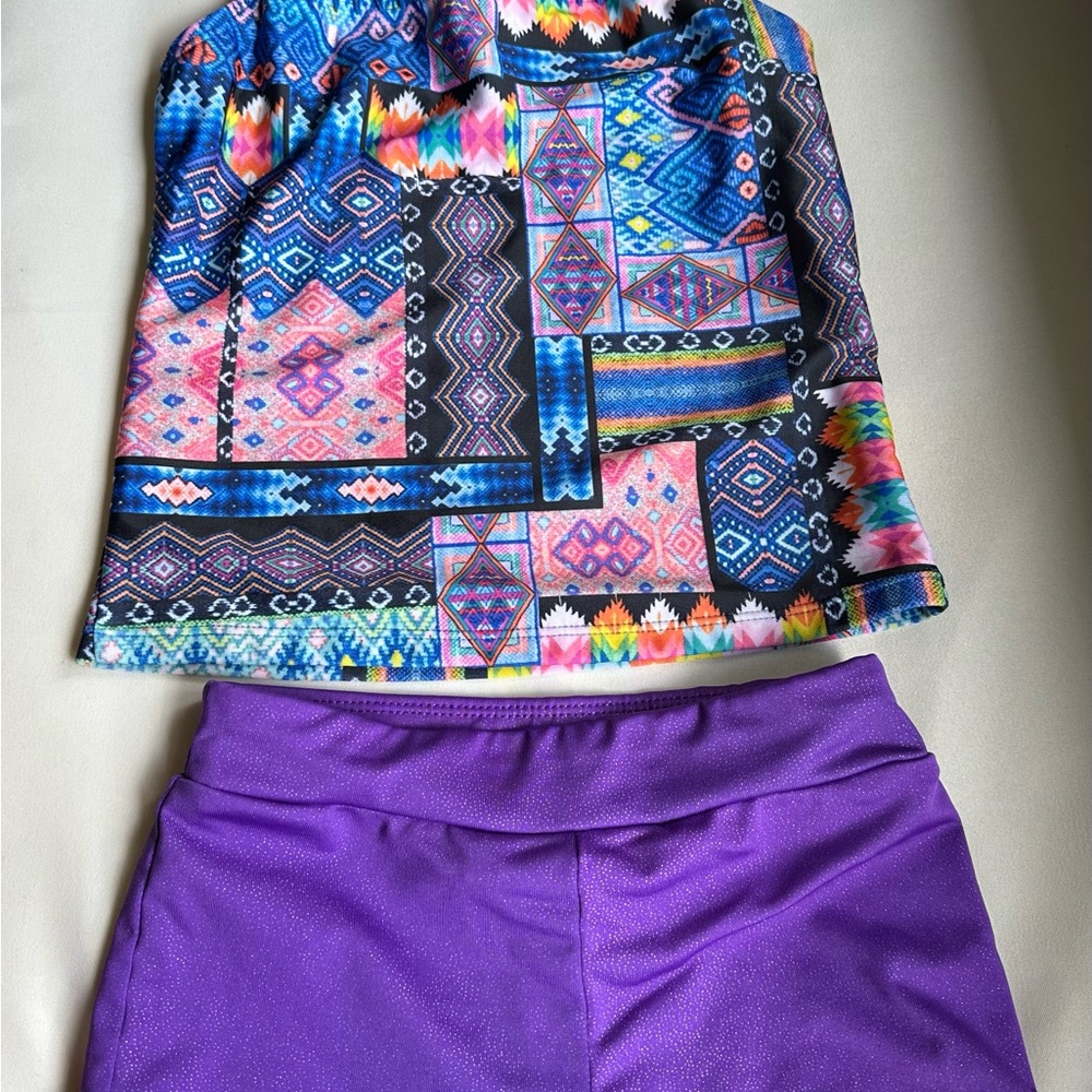 Art Class Top & Freestyle Botton Girl Swim; Top-M(7/8); Bottom-S(6/6x)
